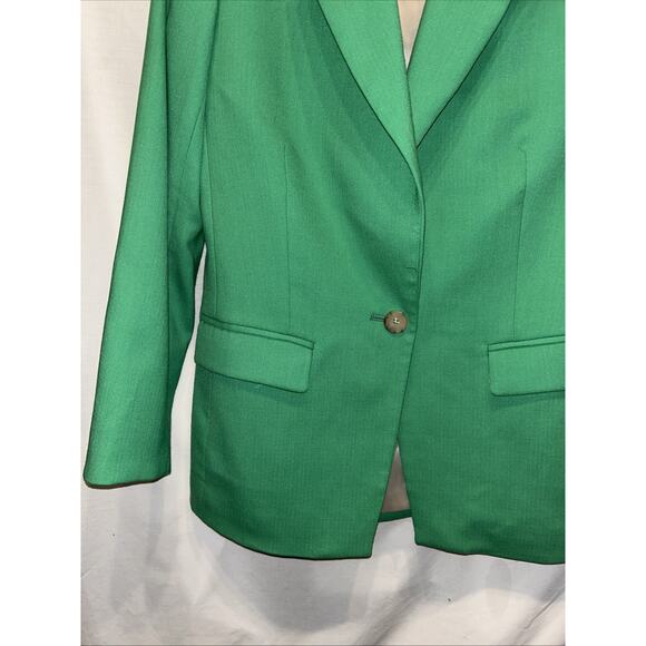 J Crew Willa Blazer Jacket size 2 in Wool Blend Green Career Modern Classic - Picture 5 of 15